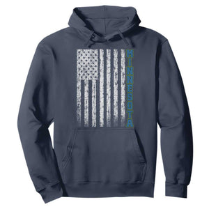Minnesota MN State Pride Vintage American Flag Hoodie TS11 Navy Print Your Wear