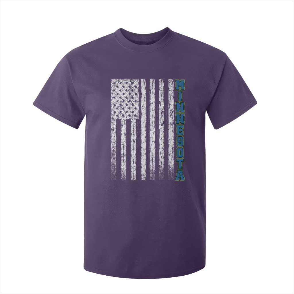 Minnesota MN State Pride Vintage American Flag T Shirt For Kid TS11 Purple Print Your Wear