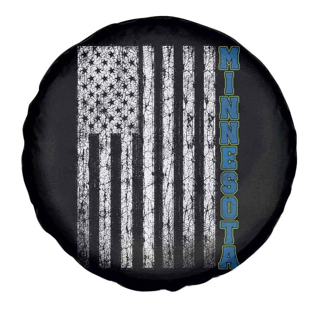 Minnesota MN State Pride Vintage American Flag Spare Tire Cover TS11 Print Your Wear