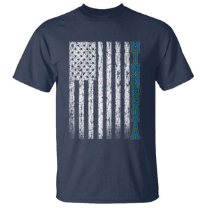 Minnesota MN State Pride Vintage American Flag T Shirt TS11 Navy Print Your Wear