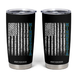 Minnesota MN State Pride Vintage American Flag Tumbler Cup TS11 Black Print Your Wear