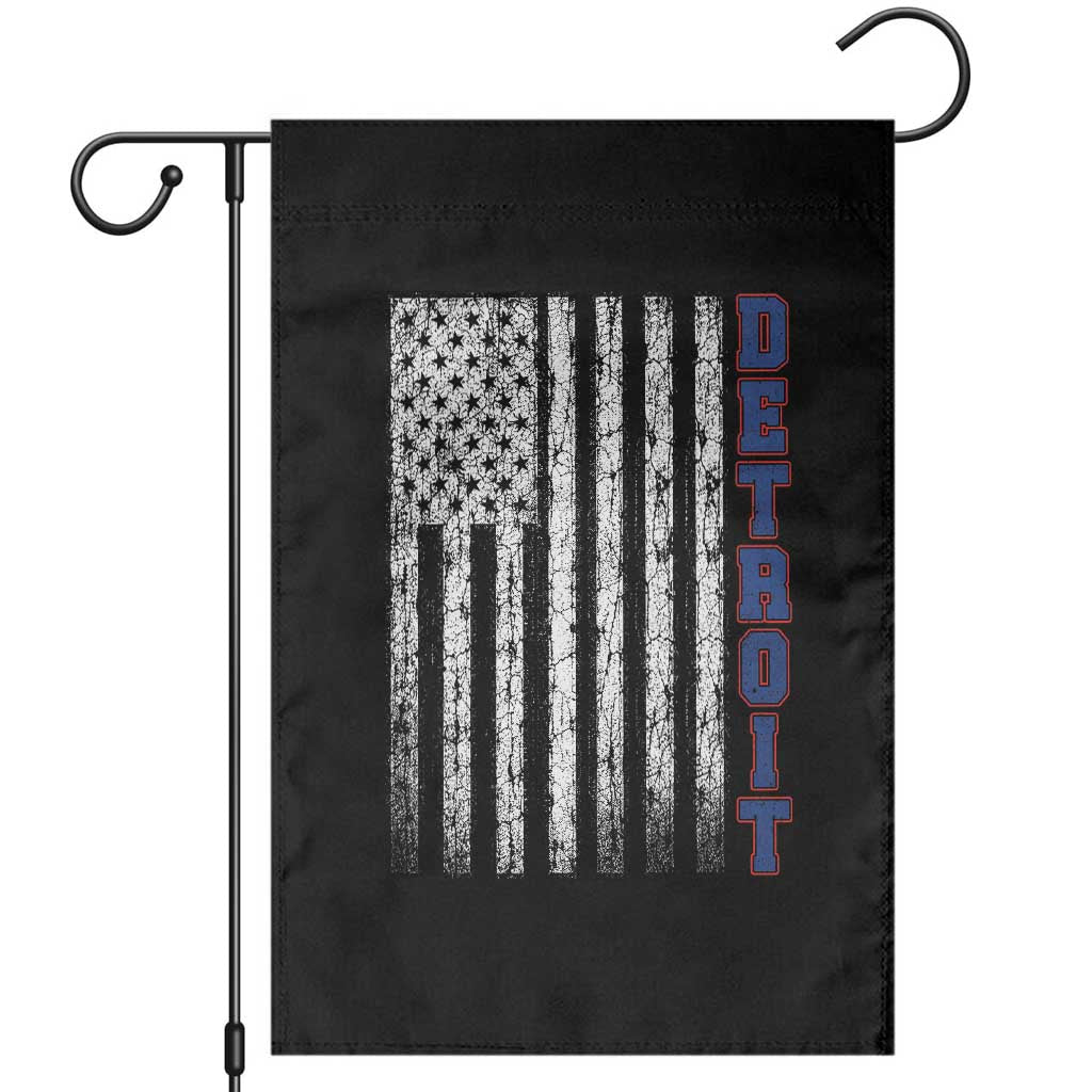 Detroit Michigan State Pride Vintage American Flag Garden Flag TS11 Black Print Your Wear