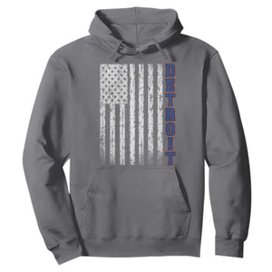 Detroit Michigan State Pride Vintage American Flag Hoodie TS11 Charcoal Print Your Wear