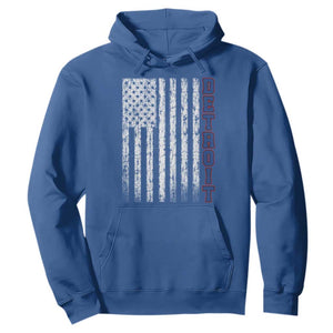 Detroit Michigan State Pride Vintage American Flag Hoodie TS11 Royal Blue Print Your Wear