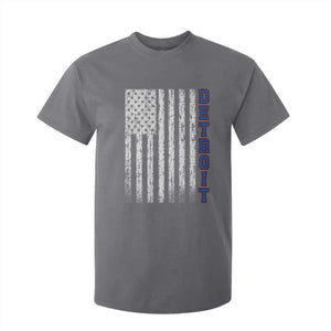 Detroit Michigan State Pride Vintage American Flag T Shirt For Kid TS11 Charcoal Print Your Wear