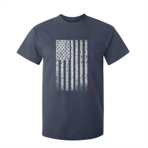Detroit Michigan State Pride Vintage American Flag T Shirt For Kid TS11 Navy Print Your Wear