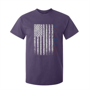 Detroit Michigan State Pride Vintage American Flag T Shirt For Kid TS11 Purple Print Your Wear