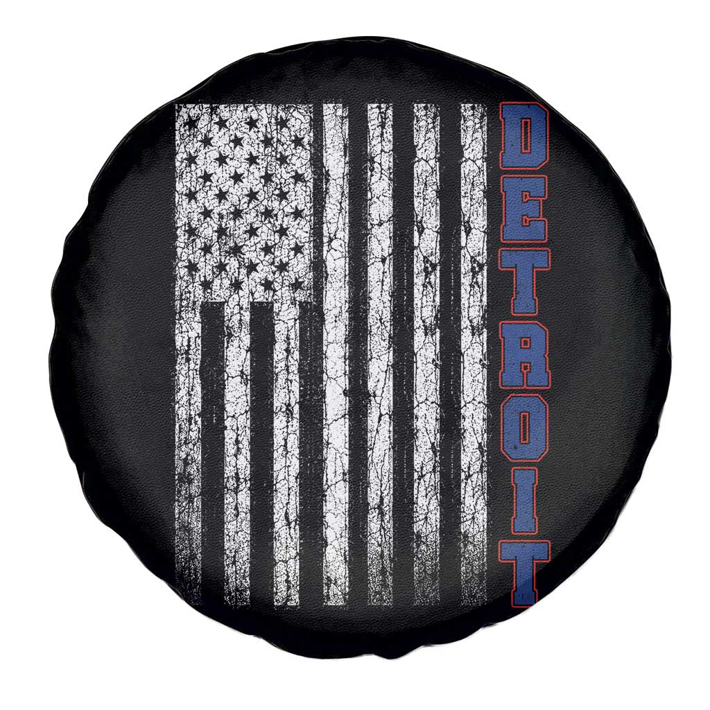 Detroit Michigan State Pride Vintage American Flag Spare Tire Cover TS11 Print Your Wear