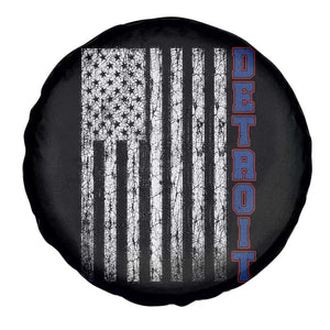 Detroit Michigan State Pride Vintage American Flag Spare Tire Cover TS11 Print Your Wear