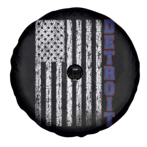 Detroit Michigan State Pride Vintage American Flag Spare Tire Cover TS11 Print Your Wear