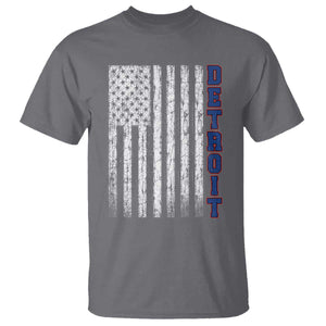 Detroit Michigan State Pride Vintage American Flag T Shirt TS11 Charcoal Print Your Wear