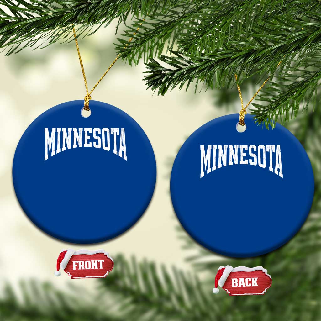 Minnesota MN State Throwback Design Vintage Ceramic Ornament TS11 1pc Blue Print Your Wear