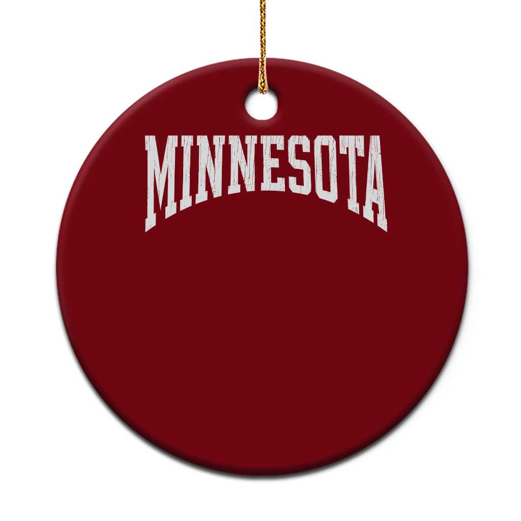 Minnesota MN State Throwback Design Vintage Ceramic Ornament TS11 1pc Red Print Your Wear