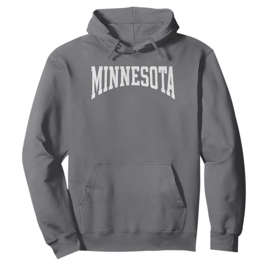 Minnesota MN State Throwback Design Vintage Hoodie TS11 Charcoal Print Your Wear