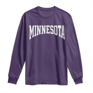 Minnesota MN State Throwback Design Vintage Long Sleeve Shirt TS11 Purple Print Your Wear