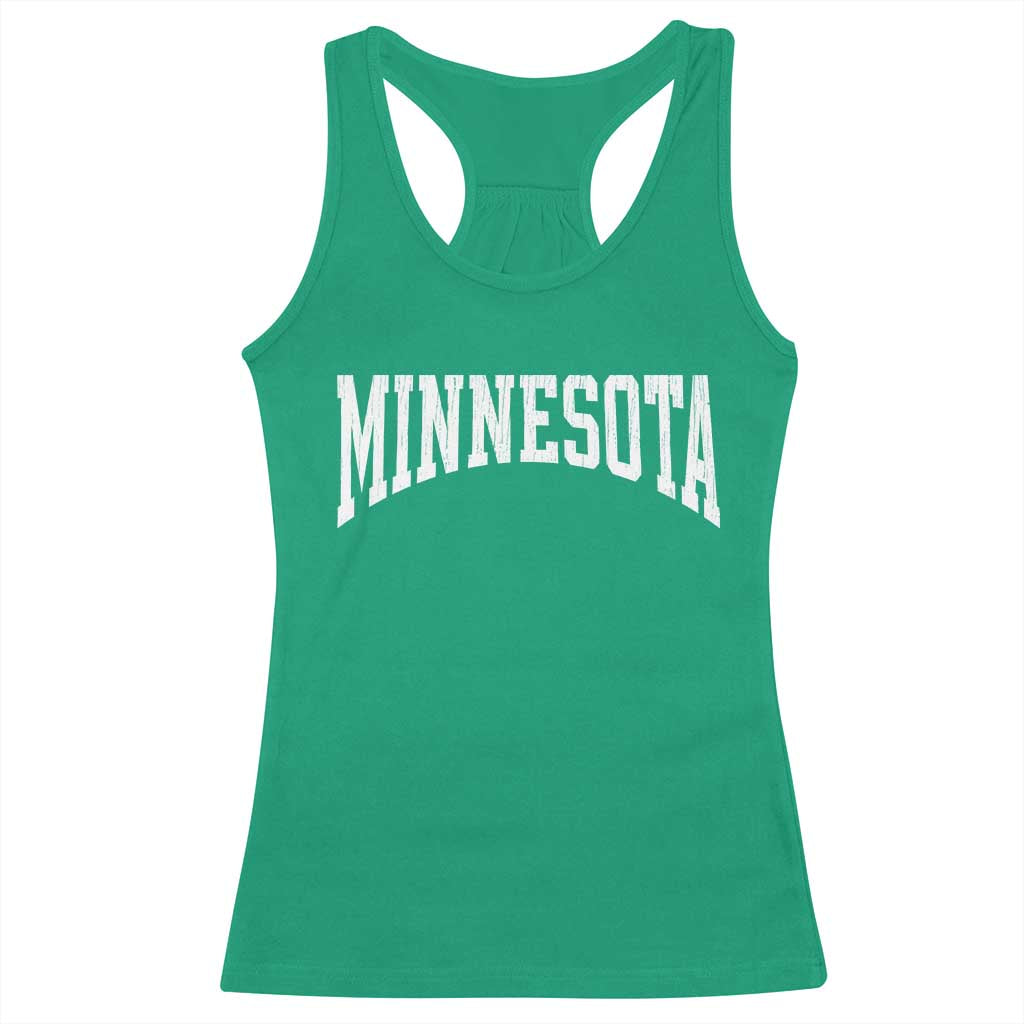 Minnesota MN State Throwback Design Vintage Racerback Tank Top TS11 Irish Green Print Your Wear