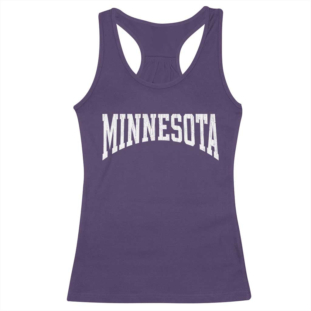 Minnesota MN State Throwback Design Vintage Racerback Tank Top TS11 Purple Print Your Wear
