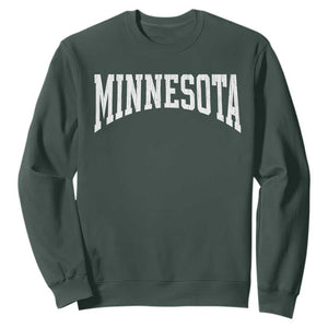 Minnesota MN State Throwback Design Vintage Sweatshirt TS11 Dark Forest Green Print Your Wear
