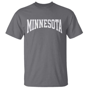 Minnesota MN State Throwback Design Vintage T Shirt TS11 Charcoal Print Your Wear