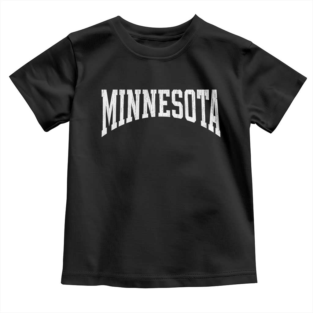 Minnesota MN State Throwback Design Vintage Toddler T Shirt TS11 Black Print Your Wear