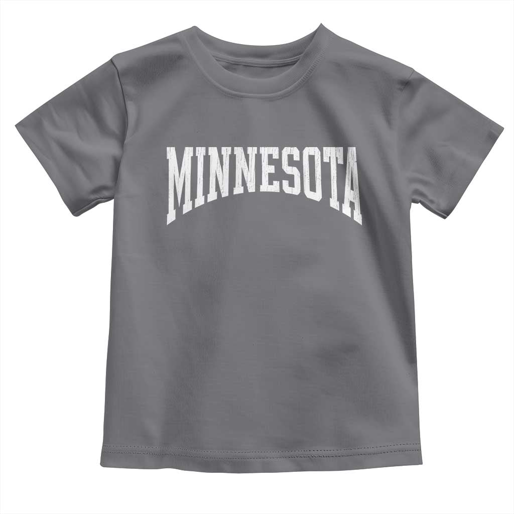 Minnesota MN State Throwback Design Vintage Toddler T Shirt TS11 Charcoal Print Your Wear