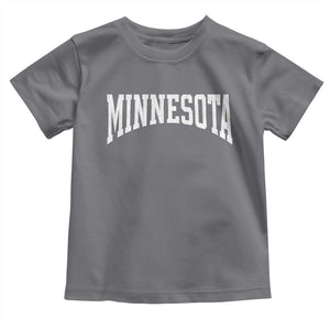 Minnesota MN State Throwback Design Vintage Toddler T Shirt TS11 Charcoal Print Your Wear