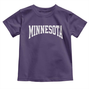 Minnesota MN State Throwback Design Vintage Toddler T Shirt TS11 Purple Print Your Wear