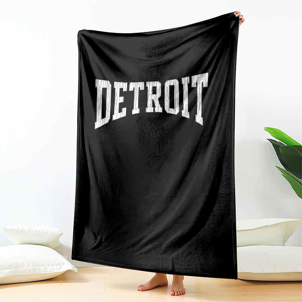 Detroit Michigan City Throwback Design Vintage Throw Blanket TS11 Print Your Wear