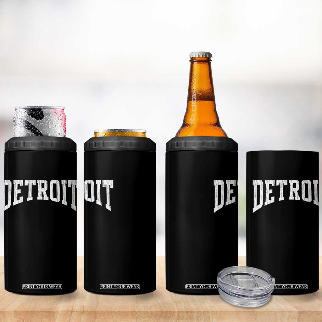 Detroit Michigan City Throwback Design Vintage 4 in 1 Can Cooler Tumbler TS11 Print Your Wear