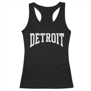 Detroit Michigan City Throwback Design Vintage Racerback Tank Top TS11 Black Print Your Wear
