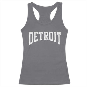 Detroit Michigan City Throwback Design Vintage Racerback Tank Top TS11 Charcoal Print Your Wear