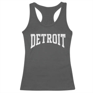Detroit Michigan City Throwback Design Vintage Racerback Tank Top TS11 Dark Heather Print Your Wear