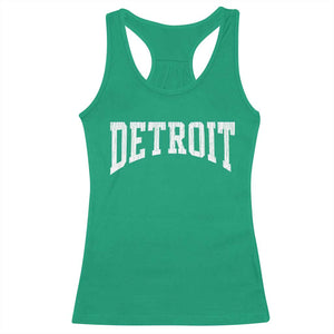Detroit Michigan City Throwback Design Vintage Racerback Tank Top TS11 Irish Green Print Your Wear