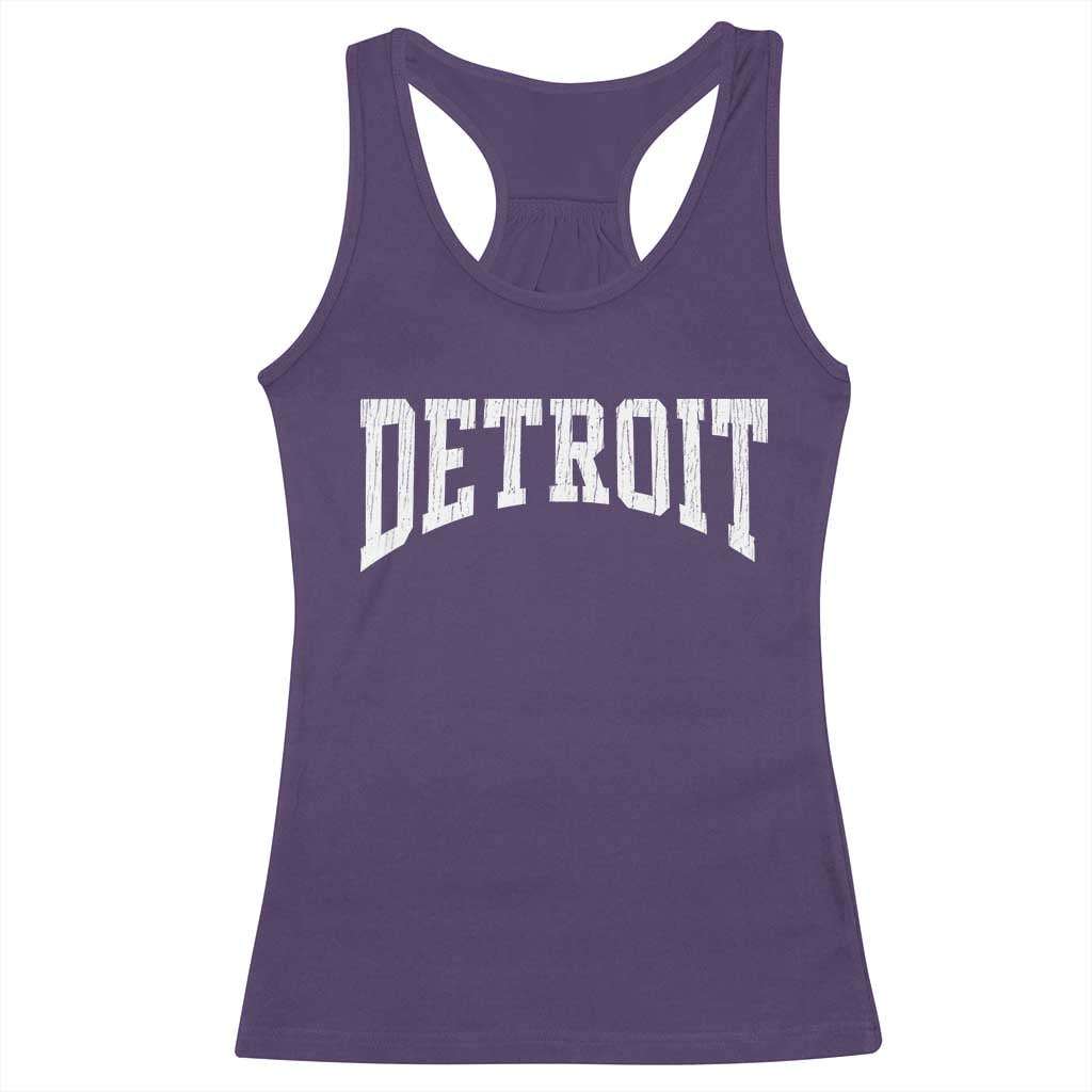 Detroit Michigan City Throwback Design Vintage Racerback Tank Top TS11 Purple Print Your Wear