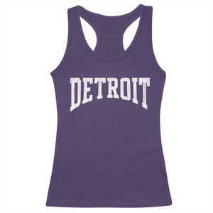 Detroit Michigan City Throwback Design Vintage Racerback Tank Top TS11 Purple Print Your Wear