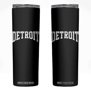 Detroit Michigan City Throwback Design Vintage Skinny Tumbler TS11 Black Print Your Wear
