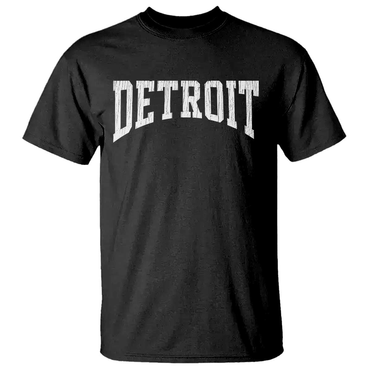 Detroit Michigan City Throwback Design Vintage T Shirt TS11 Black Print Your Wear