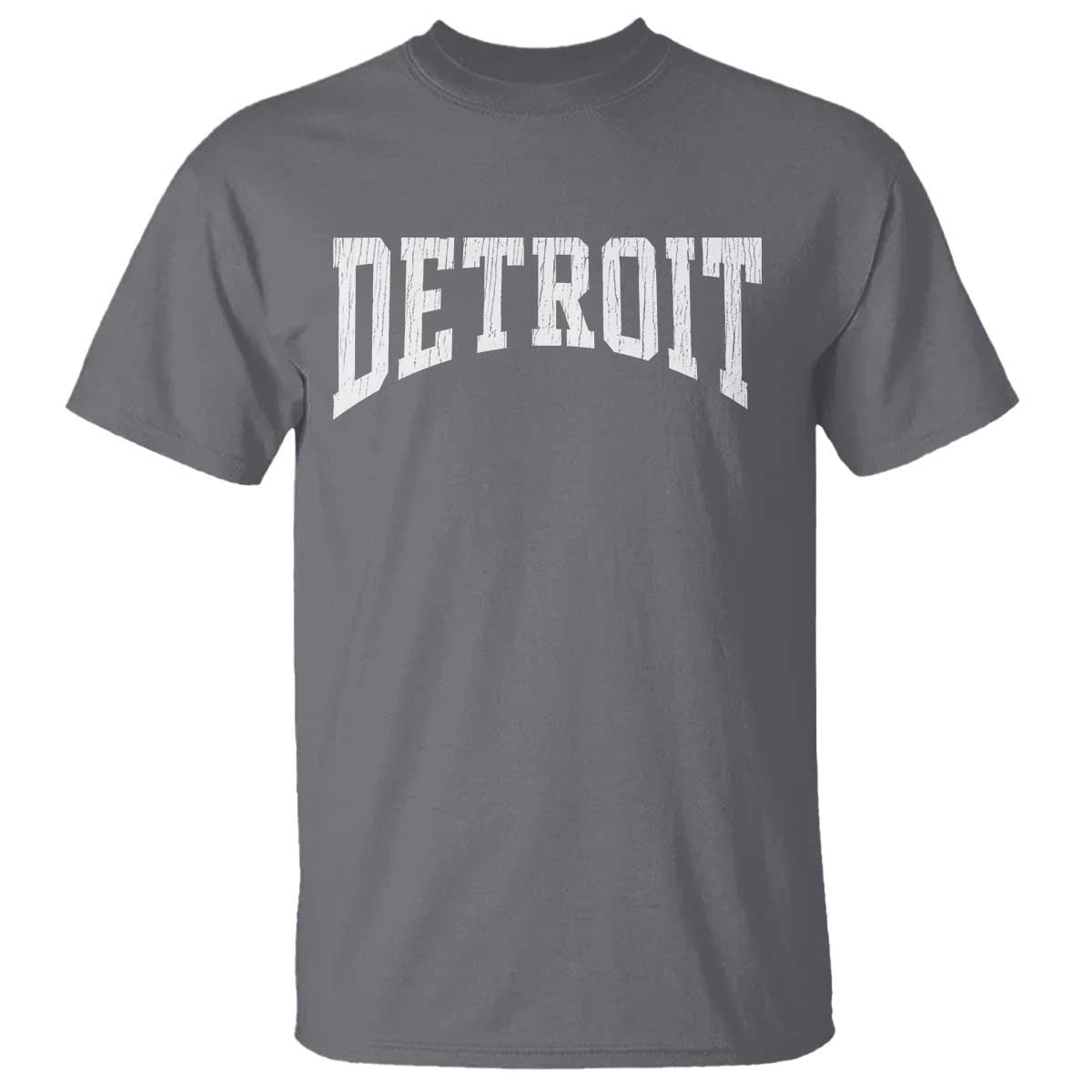 Detroit Michigan City Throwback Design Vintage T Shirt TS11 Charcoal Print Your Wear