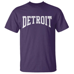 Detroit Michigan City Throwback Design Vintage T Shirt TS11 Purple Print Your Wear
