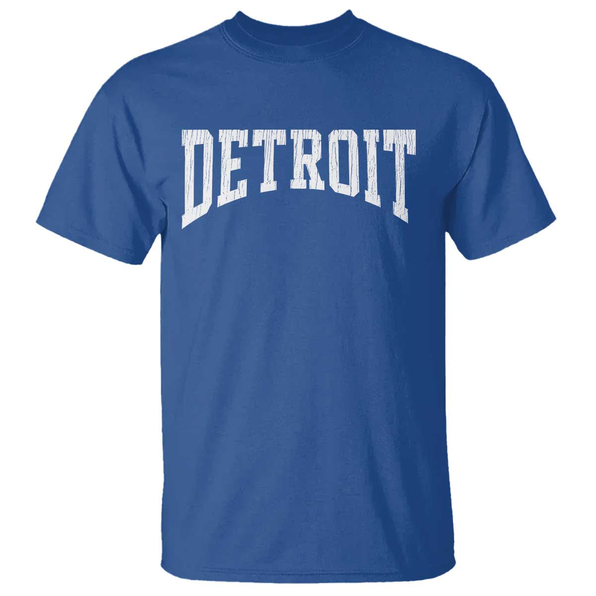 Detroit Michigan City Throwback Design Vintage T Shirt TS11 Royal Blue Print Your Wear