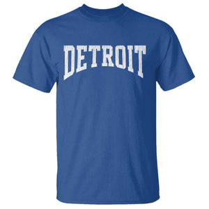 Detroit Michigan City Throwback Design Vintage T Shirt TS11 Royal Blue Print Your Wear