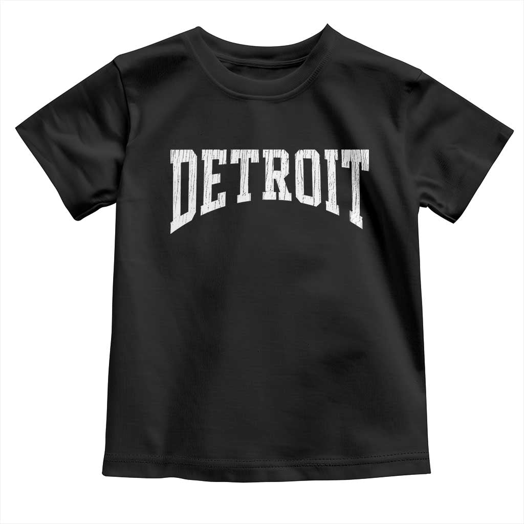 Detroit Michigan City Throwback Design Vintage Toddler T Shirt TS11 Black Print Your Wear