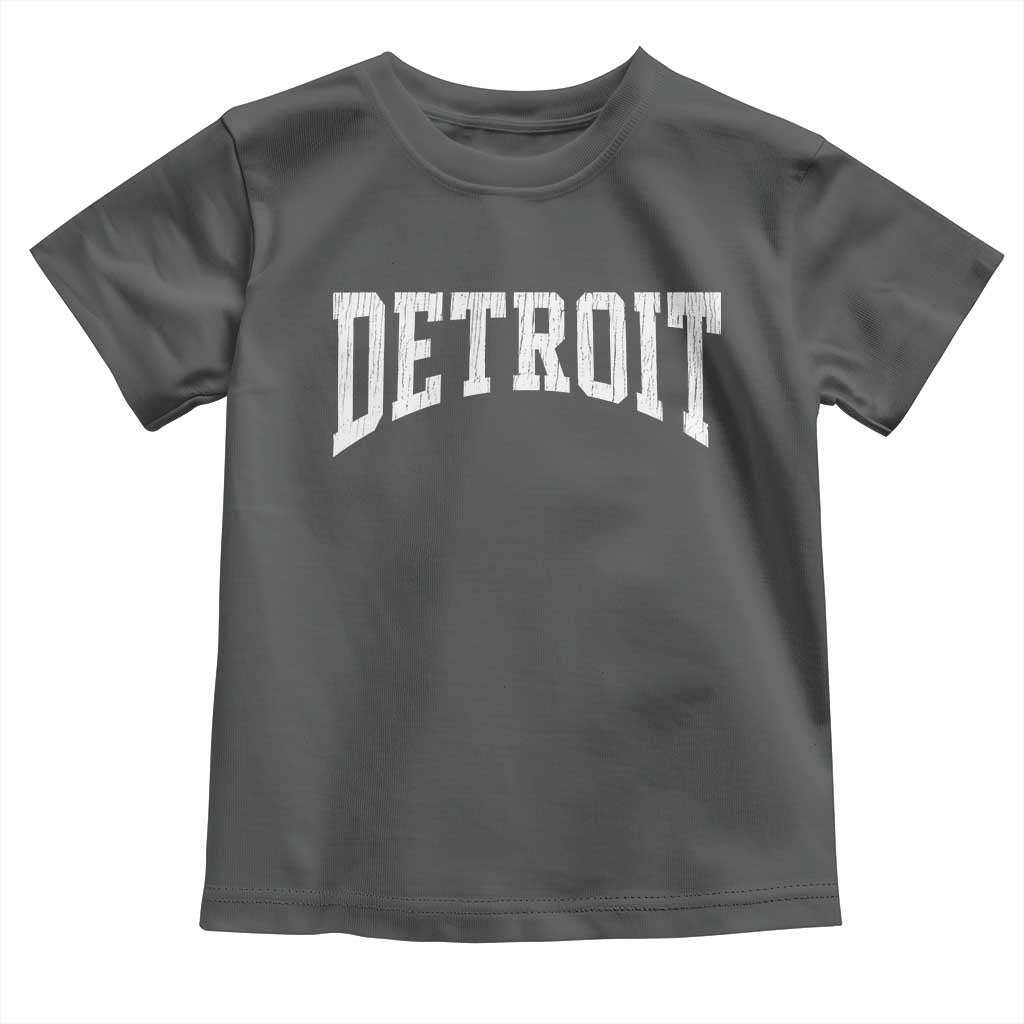 Detroit Michigan City Throwback Design Vintage Toddler T Shirt TS11 Dark Heather Print Your Wear