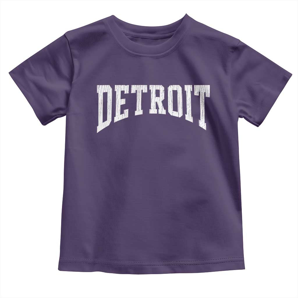 Detroit Michigan City Throwback Design Vintage Toddler T Shirt TS11 Purple Print Your Wear