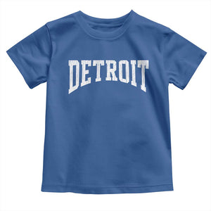 Detroit Michigan City Throwback Design Vintage Toddler T Shirt TS11 Royal Blue Print Your Wear