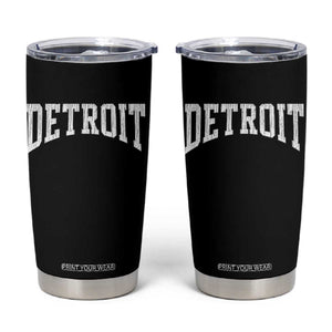 Detroit Michigan City Throwback Design Vintage Tumbler Cup TS11 Black Print Your Wear