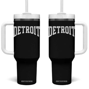 Detroit Michigan City Throwback Design Vintage Tumbler With Handle TS11 One Size: 40 oz Black Print Your Wear