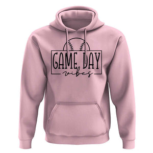 Funny Baseball Hoodie Game Day Vibes Ball Softball Player TS11 Light Pink Print Your Wear