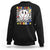 Funny Baseball Vibes Sweatshirt Retro Groove Green Ball Smiley Face TS11 Black Print Your Wear
