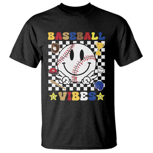 Funny Baseball Vibes T Shirt Retro Groove Green Ball TS11 Black Print Your Wear